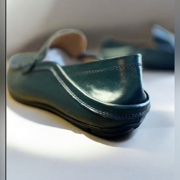 Go Tour Men's Genuine Hand-made Leather Driving Shoes sz 13 blue Punched NWOB - Picture 6 of 9